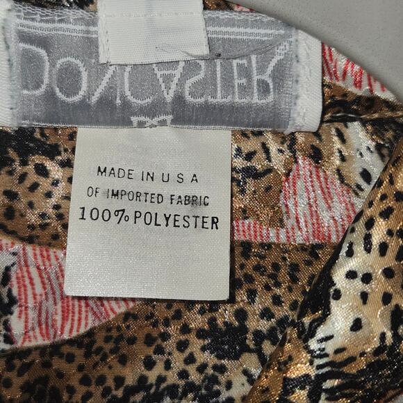 Don Caster Women's Button Up Blouse With Cheetah Design. Size 4. - Picture 11 of 11